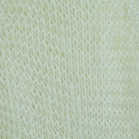 Womens Large Sweater Vest Sequin Wool Blend Boho Cottagecore Cream Grannycore - Picture 3 of 8